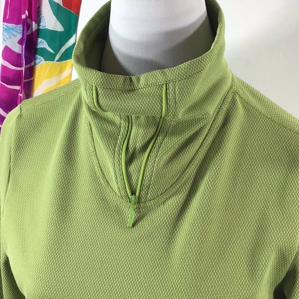 Woolrich women’s green athletic zip neck top S - Picture 2 of 10